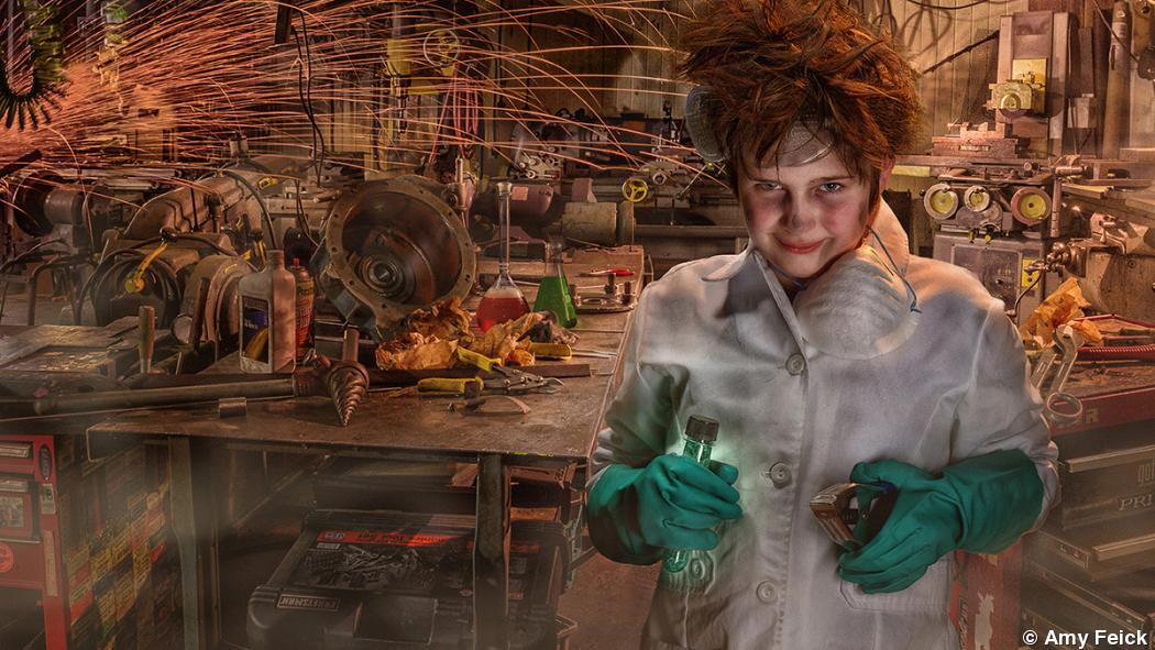 Amy Feick makes a mad scientist Amy Feick makes a mad scientist